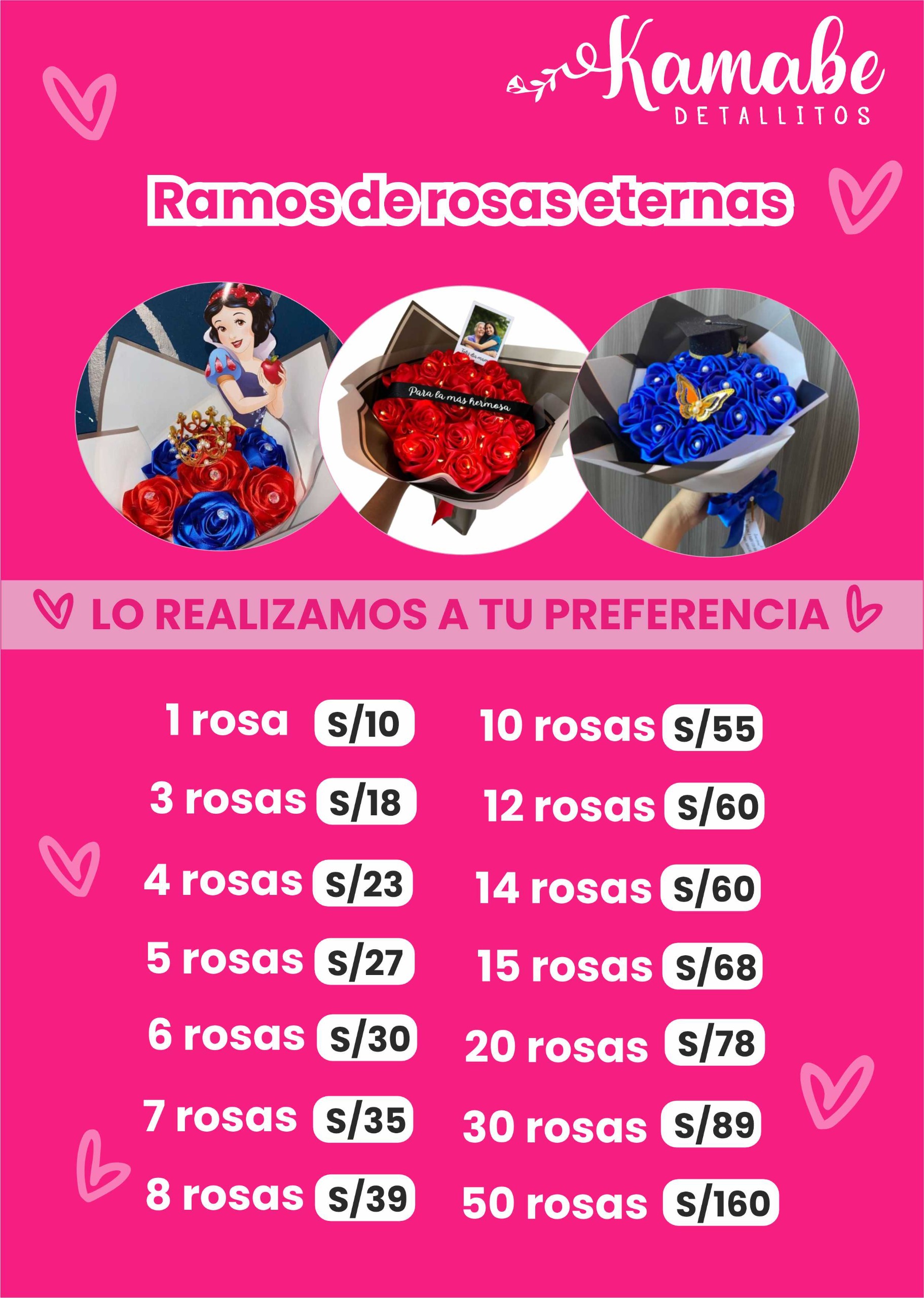 RAMOS DE ROSAS ETERNAS 